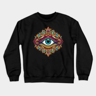 Evil Eye Mandala Vibe Crewneck Sweatshirt